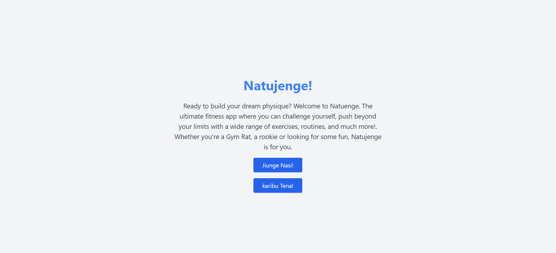Natujenge Fitness Project