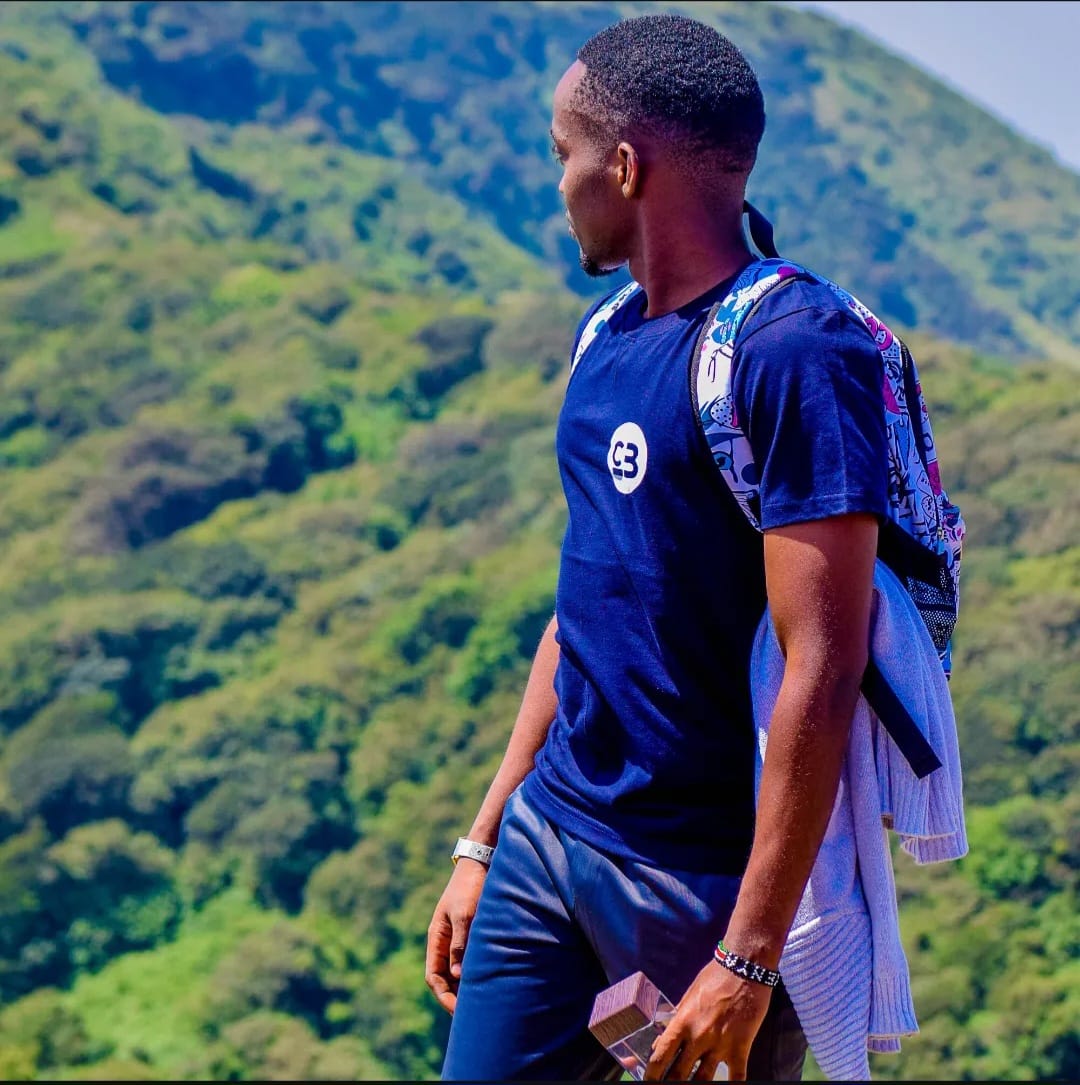 Ngala Mike at his workspace